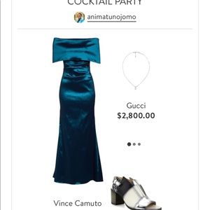 Vince Camuto mermaid mother of bride teal …